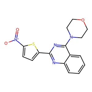 4-Morpholino-2-(5-nitro-2-thienyl)quinazoline structure