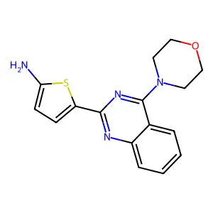 2-Thiophenamine, 5-(4-(4-morpholinyl)-2-quinazolinyl)- structure