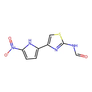 N-(4-(5-硝基-2-吡咯基)-2-噻唑基)甲酰胺 structure