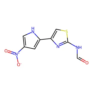 N-(4-(4-硝基-2-吡咯基)-2-噻唑基)甲酰胺 structure