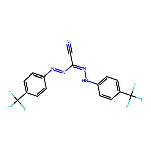 3-Formazancarbonitrile, 1,5-bis(4-(trifluoromethyl)phenyl)- structure