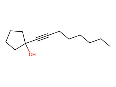 1-Oct-1-ynylcyclopentan-1-ol structure