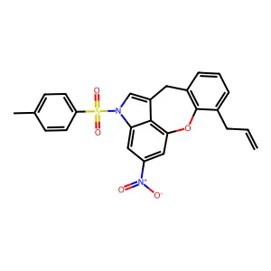 7-allyl-2-[(4-methylphenyl)sulfonyl]-4-nitro-2,11-dihydro[1]benzoxepino[4,3,2-cd]indole structure