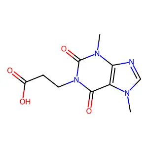 3-(3,7-Dimethyl-2,6-dioxo-2,3,6,7-tetrahydro-1H-purin-1-yl)propanoic acid structure