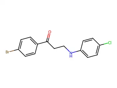 1-(4-Bromophenyl)-3-(4-chloroanilino)-1-propanone structure