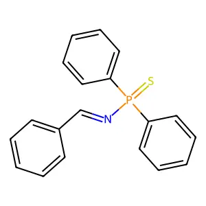 (Benzylideneamino)diphenylphosphine sulfide structure