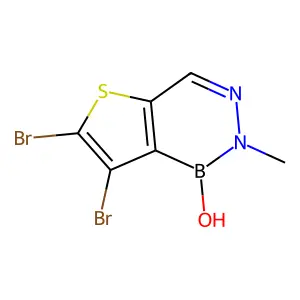 6,7-Dibromo-1-hydroxy-2-methylthieno[3,2-d]diazaborinine structure