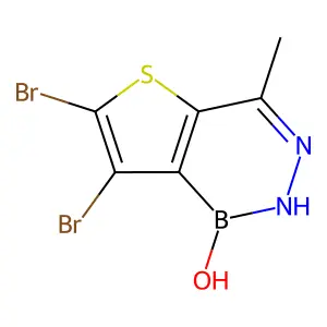 6,7-dibromo-1-hydroxy-4-methyl-2H-thieno[3,2-d]diazaborinine structure