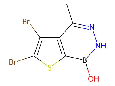 5,6-dibromo-4-methylthieno[2,3-d][1,2,3]diazaborinin-1(2H)-ol structure