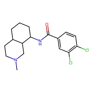 Benzamide, N-(decahydro-2-methylisoquinolin-8-yl)-3,4-dichloro-, (cis)- structure