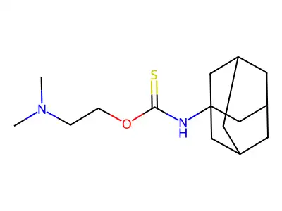 O-(2-dimethylaminoethyl) N-(1-adamantyl)carbamothioate structure