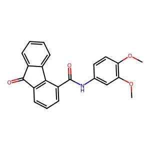 N-(3,4-dimethoxyphenyl)-9-oxo-9H-fluorene-4-carboxamide structure