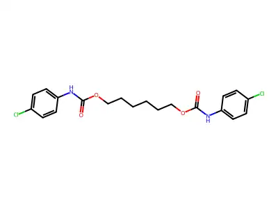 Hexane-1,6-diyl bis[(4-chlorophenyl)carbamate] structure