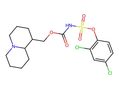 2,3,4,6,7,8,9,9a-octahydro-1H-quinolizin-1-ylmethyl N-(2,4-dichlorophenoxy)sulfonylcarbamate structure
