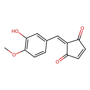 2-[(3-Hydroxy-4-methoxyphenyl)methylidene]cyclopent-4-ene-1,3-dione structure