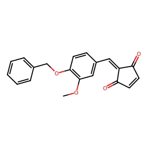 2-{[4-(Benzyloxy)-3-methoxyphenyl]methylidene}cyclopent-4-ene-1,3-dione structure