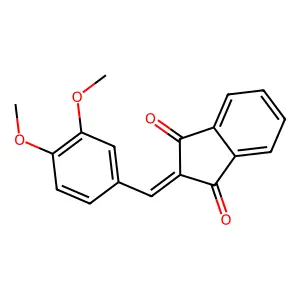2-((3,4-Dimethoxyphenyl)methylidene)-1H-indene-1,3(2H)-dione structure