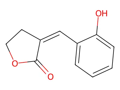(3Z)-3-[(2-hydroxyphenyl)-methylene]-tetrahydro-furan-2-one structure