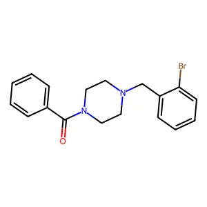 1-Benzoyl-4-(2-bromobenzyl)piperazine structure