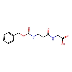 2-[3-(Phenylmethoxycarbonylamino)propanoylamino]acetic acid structure