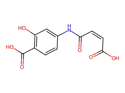 4-(3-Carboxyprop-2-enamido)-2-hydroxybenzoic acid structure