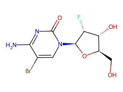 5-bromo-2'-deoxy-2'-fluorocytidine structure