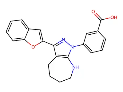 Benzoicacid,3-[3- -5,6,7,8-tetrahydropyrazolo[3,4-b]azepin-1 -yl]- structure