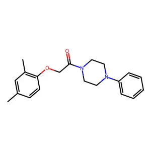 2-(2,4-Dimethylphenoxy)-1-(4-phenylpiperazin-1-yl)ethanone structure