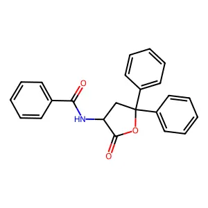 N-(2-oxo-5,5-diphenyloxolan-3-yl)benzamide structure