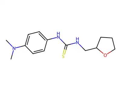 N-[4-(dimethylamino)phenyl]-N'-(tetrahydro-2-furanylmethyl)thiourea structure