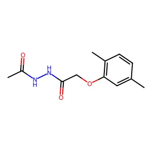 N'-acetyl-2-(2,5-dimethylphenoxy)acetohydrazide structure