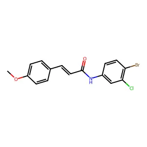 (E)-N-(4-bromo-3-chlorophenyl)-3-(4-methoxyphenyl)prop-2-enamide structure