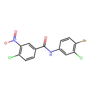 N-(4-bromo-3-chlorophenyl)-4-chloro-3-nitrobenzamide structure