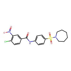 N-[4-(azepan-1-ylsulfonyl)phenyl]-4-chloro-3-nitrobenzamide structure