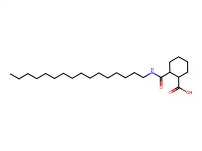 2-[(Hexadecylamino)carbonyl]cyclohexanecarboxylic acid structure