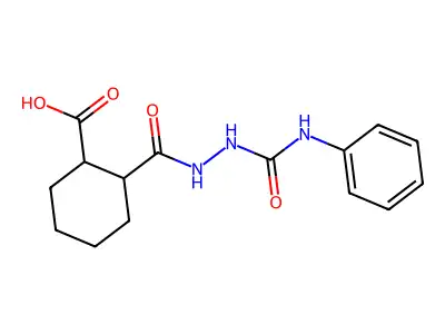 2-(2-(Phenylcarbamoyl)hydrazinecarbonyl)cyclohexanecarboxylic acid structure