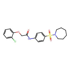 N-[4-(azepan-1-ylsulfonyl)phenyl]-2-(2-chlorophenoxy)acetamide structure