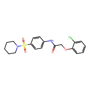 2-(2-chlorophenoxy)-N-[4-(1-piperidinylsulfonyl)phenyl]acetamide structure