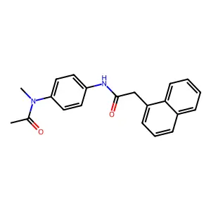 N-{4-[acetyl(methyl)amino]phenyl}-2-(1-naphthyl)acetamide structure