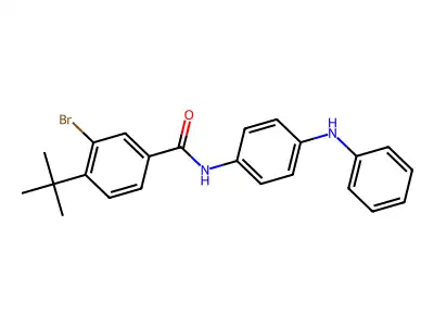 N-(4-anilinophenyl)-3-bromo-4-tert-butylbenzamide structure