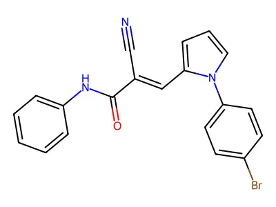 3-[1-(4-Bromophenyl)-1H-pyrrol-2-yl]-2-cyano-N-phenylprop-2-enamide structure
