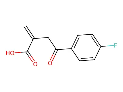 Benzenebutanoic acid, 4-fluoro-alpha-methylene-gamma-oxo- structure