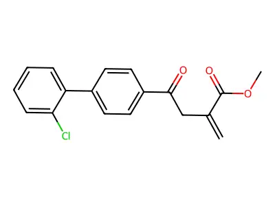 (1,1'-Biphenyl)-4-butanoic acid, 2'-chloro-alpha-methylene-gamma-oxo-, methyl ester structure