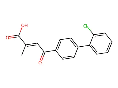 4-[4-(2-Chlorophenyl)phenyl]-2-methyl-4-oxobut-2-enoic acid structure