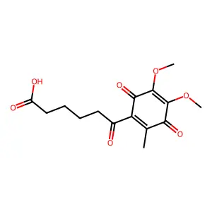 6-(4,5-Dimethoxy-2-methyl-3,6-dioxo-1,4-cyclohexadien-1-yl)-6-oxohexanoic acid structure