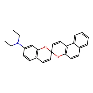 N,N-diethylspiro[2H-1-benzopyran-2,3'-[3H]naphtho[2,1-b]pyran]-7-amine structure