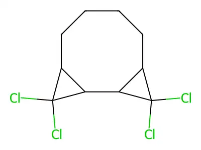 3,3,10,10-Tetrachlorotricyclo[7.1.0.0~2,4~]decane structure