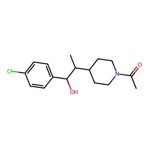 1-(4-(2-(4-Chlorophenyl)-2-hydroxy-1-methylethyl)-1-piperidinyl)ethanone structure