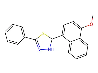 2-(4-Methoxynaphthalen-1-yl)-5-phenyl-2,3-dihydro-1,3,4-thiadiazole structure