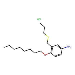 m-Toluidine, 4-(octyloxy)-alpha-(propylthio)-, hydrochloride structure
